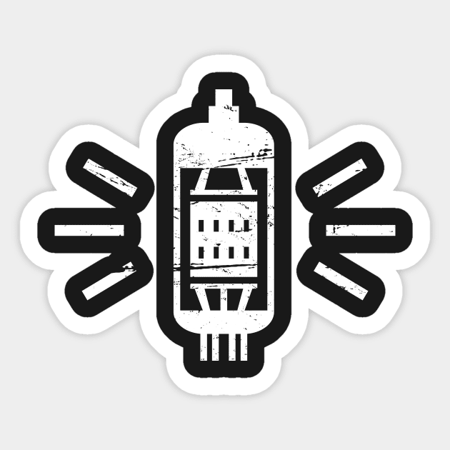 Distressed Vacuum Tube | Synth & Guitar Amp Sticker by MeatMan